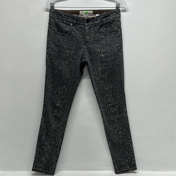 Stella McCartney Jeans Denim Straight Cotton Stretch Paint Splatter Gray Size 26 - Picture 1 of 10